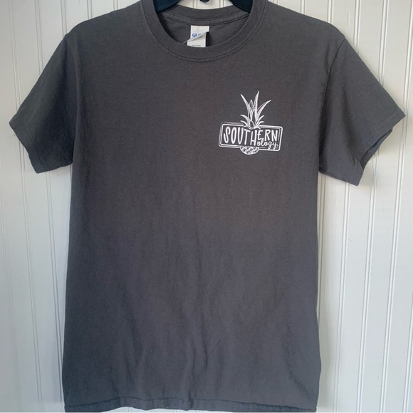 “SOUTHernology (S) “Baby it’s Cold” Gildan Gray Heavy Cotton Tee - Picture 2 of 5